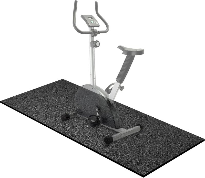 WERCHO Treadmill Mat,60" x 30",6mm Thickness Exercise Equipment Mat for Carpet Hardwood Floors, Compatible with Walking Pad,Spin Bike,Elliptical Trainer,Rowing Machine - Image 1